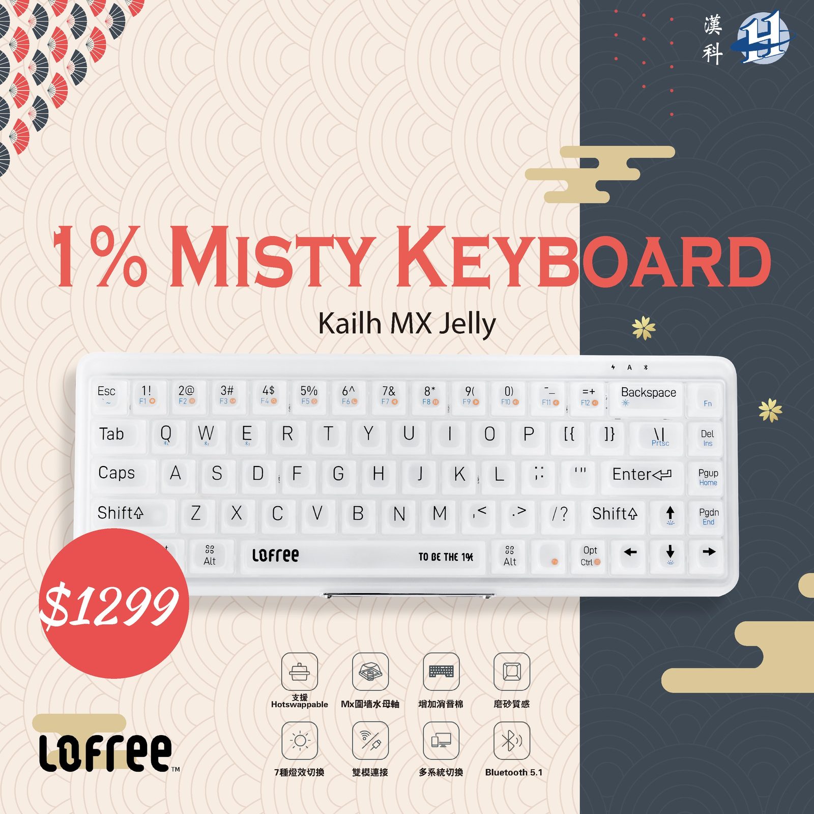 Lofree 1% Misty keyboard poster
