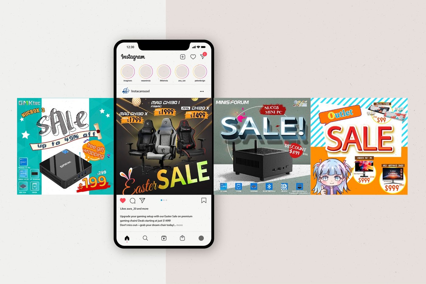 Social media campaign mockup